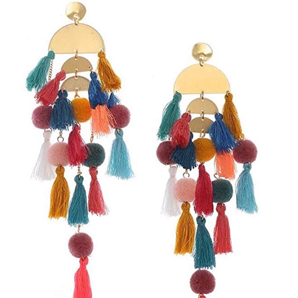 Irina tassel dangle earrings